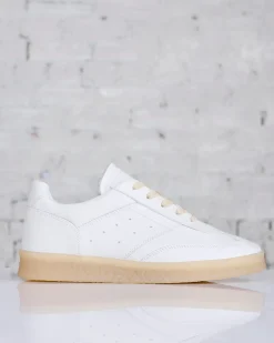 New MM6 Maison Margiela Maison Margiela MM6 Leather Sneaker Bright White