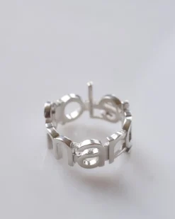 Best MM6 Maison Margiela Maison Margiela MM6 Letter Logo Ring Palladio