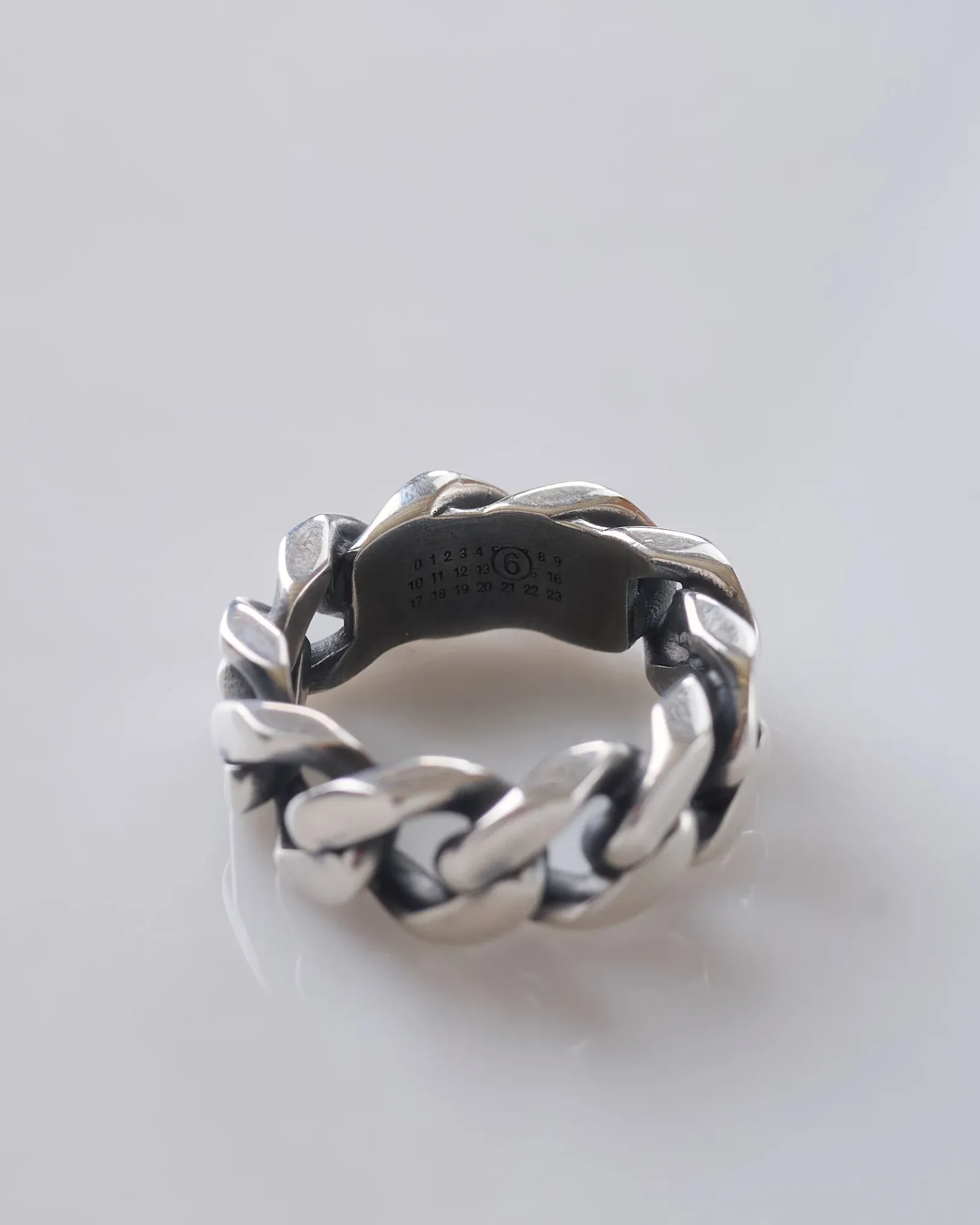 Sale MM6 Maison Margiela Maison Margiela MM6 Minimal Logo Curb Ring Palladio