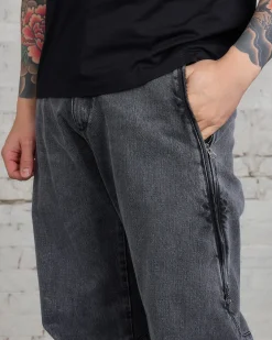 Discount MM6 Maison Margiela Maison Margiela MM6 Side Zip Denim Jean Black