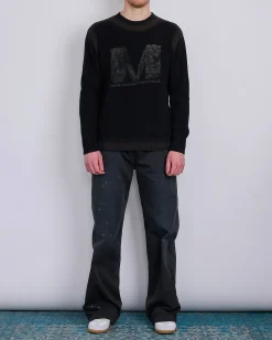Clearance MM6 Maison Margiela Maison Margiela MM6 Sunbleached Big M Sweater Black Black