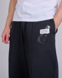 Clearance MM6 Maison Margiela Maison Margiela MM6 Tape Logo Relaxed Sweatpant Black