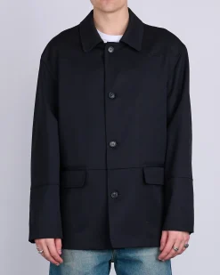 Online MM6 Maison Margiela Maison Margiela MM6 Wool Gabardine Western Jacket Black