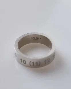 New Maison Margiela Number Reference 6.5mm Ring Silver
