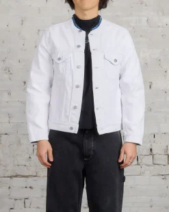 Fashion Maison Margiela Painted 14oz Denim Jacket White Crack