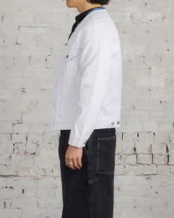 Fashion Maison Margiela Painted 14oz Denim Jacket White Crack