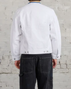 Fashion Maison Margiela Painted 14oz Denim Jacket White Crack