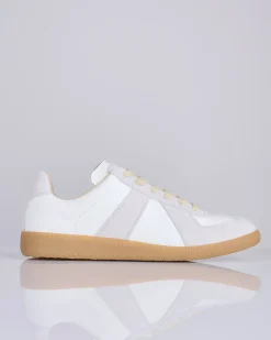 Best Maison Margiela Replica Leather Sneaker Off White