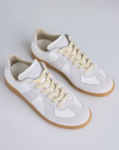 Best Maison Margiela Replica Leather Sneaker Off White