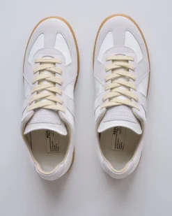 Best Maison Margiela Replica Leather Sneaker Off White