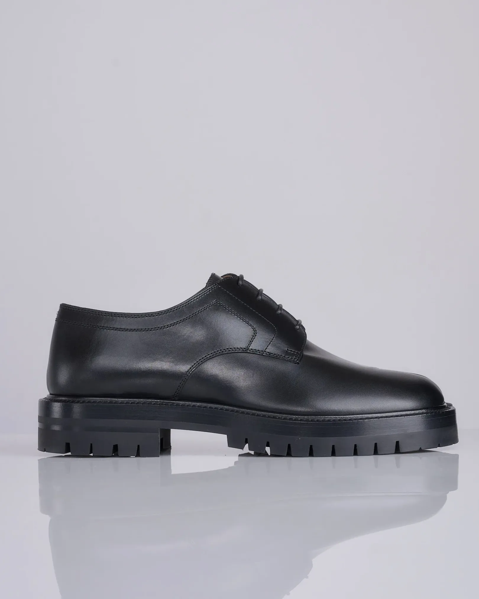 Online Maison Margiela Tabi County Lace-up Box Calf Black