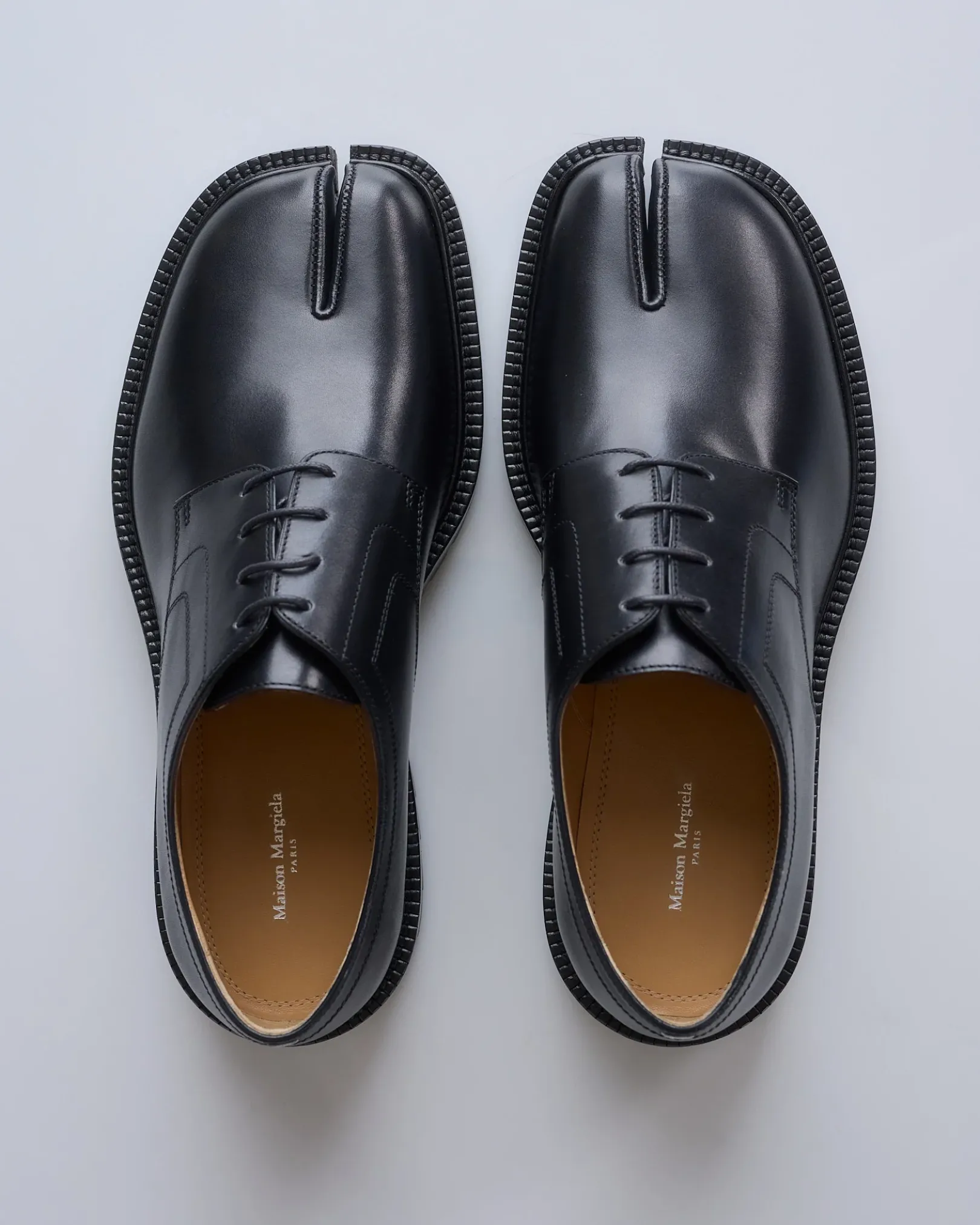 Online Maison Margiela Tabi County Lace-up Box Calf Black