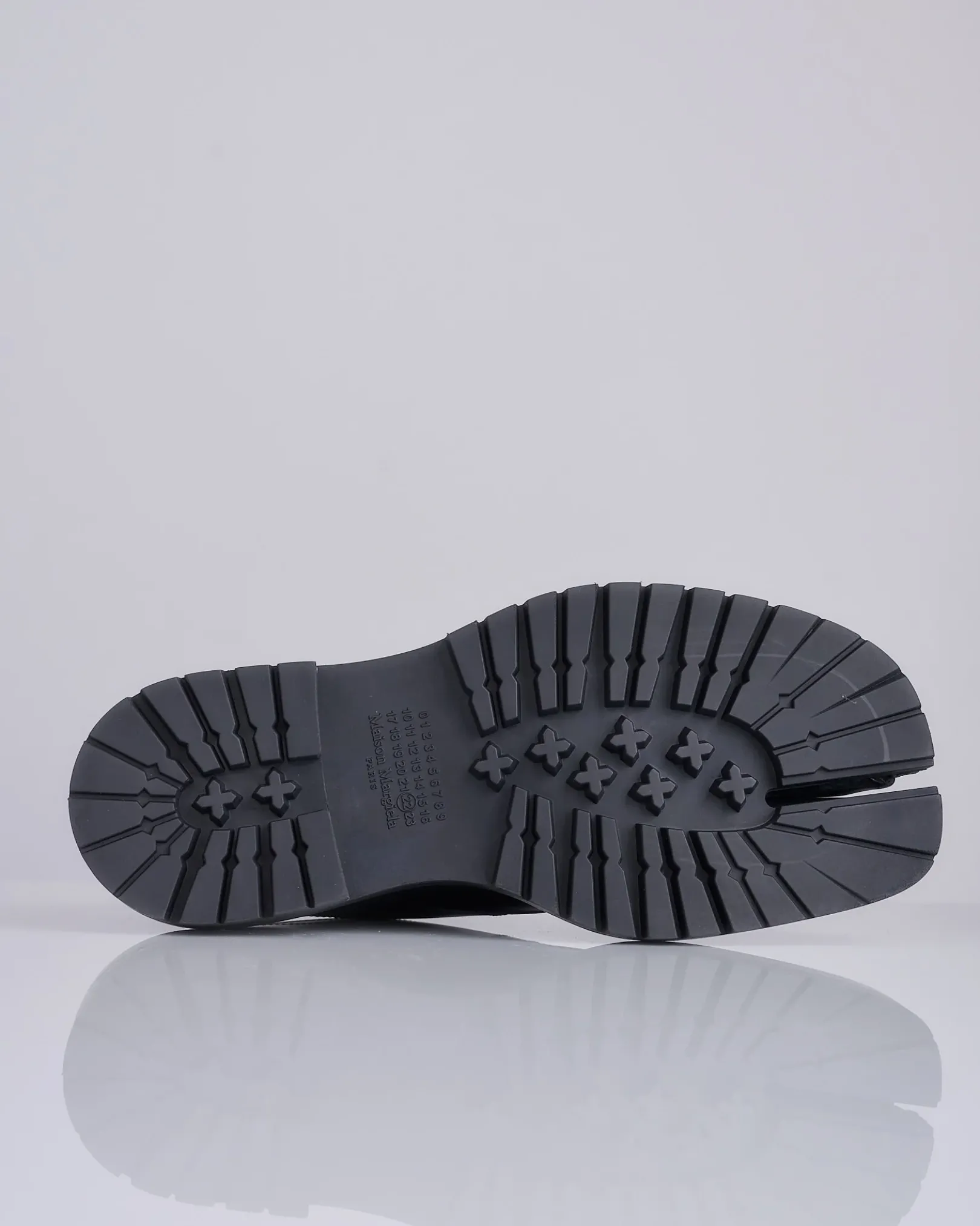 Online Maison Margiela Tabi County Lace-up Box Calf Black