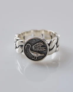 Discount Maple Swan Signet Ring Silver 925