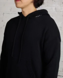 Best Marni Dischevelled Cotton Hoodie Sweater Black