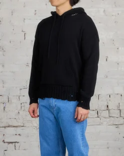 Best Marni Dischevelled Cotton Hoodie Sweater Black