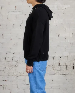 Best Marni Dischevelled Cotton Hoodie Sweater Black