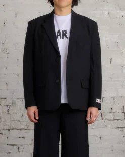 Clearance Marni Light Wool Blend Blazer Black