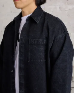 Best Marni Marble Dyed Denim Button Shirt Black