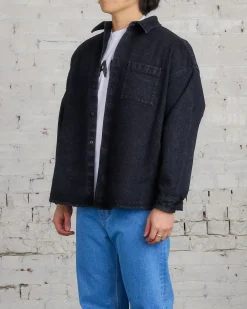 Best Marni Marble Dyed Denim Button Shirt Black