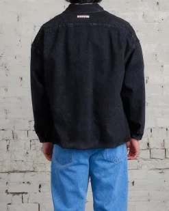 Best Marni Marble Dyed Denim Button Shirt Black