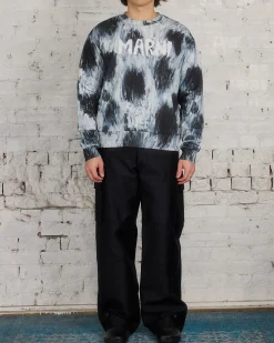 Best Marni Placed Scribble Logo Crewneck Antique Silver