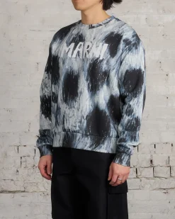 Best Marni Placed Scribble Logo Crewneck Antique Silver