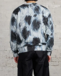 Best Marni Placed Scribble Logo Crewneck Antique Silver