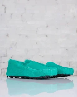 Discount Marni Runway Moccasin Sea Green