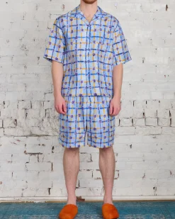 Hot Marni Saraband Habotai Bowling Shirt Light Blue