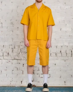 New Marni Workwear Gabardine Bermuda Short Light Orange