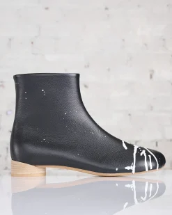 New MM6 Maison Margiela Ankle Boot Black/Bright White
