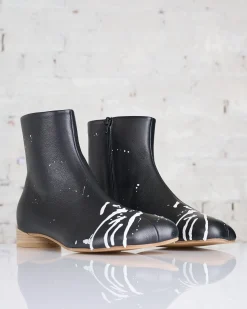 New MM6 Maison Margiela Ankle Boot Black/Bright White