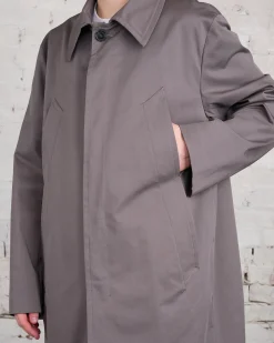 Hot MM6 Maison Margiela Cotton Twill Trench Coat Taupe