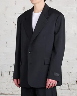 Outlet MM6 Maison Margiela Poly Wool Blazer Black