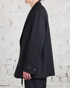 Outlet MM6 Maison Margiela Poly Wool Blazer Black