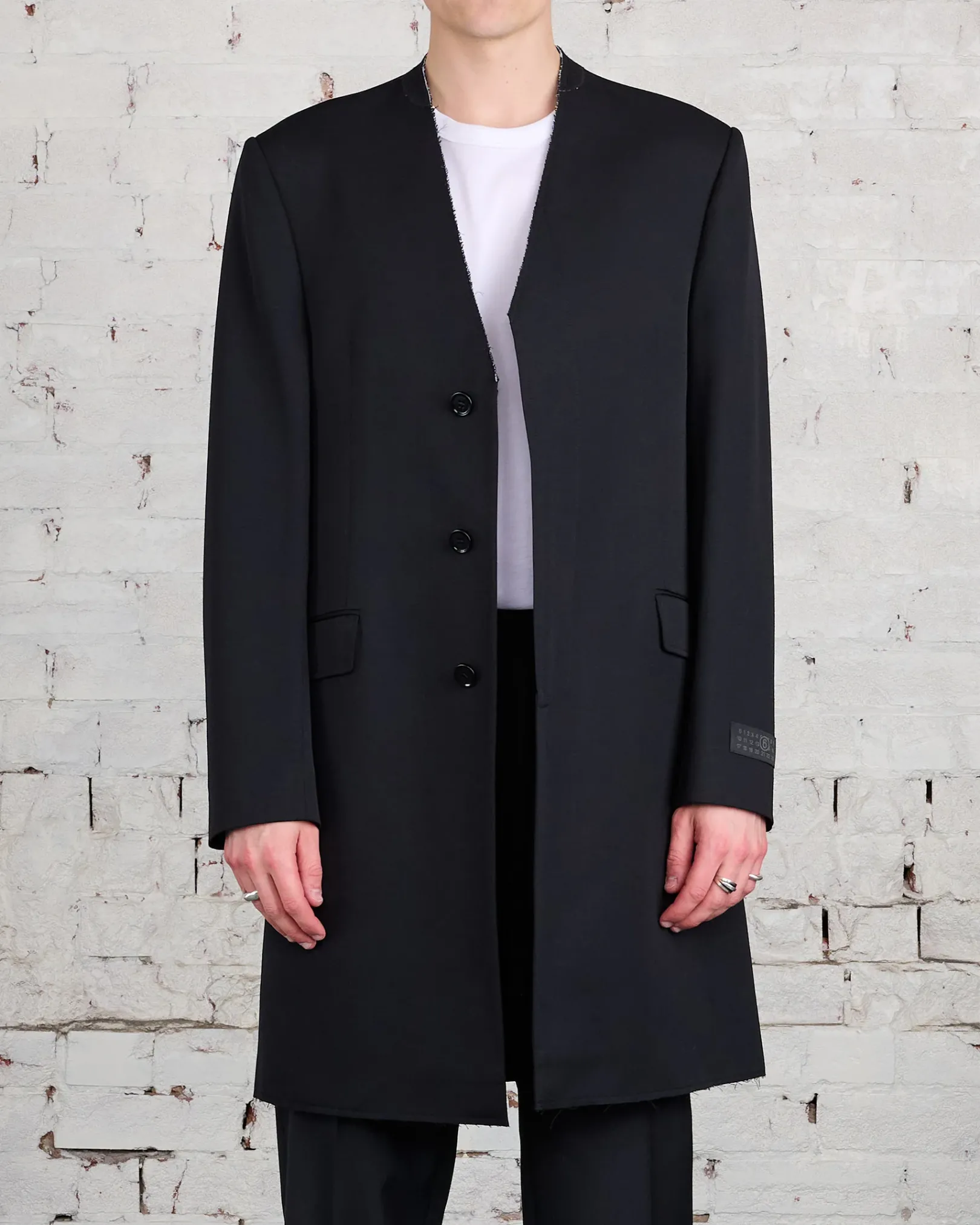 Online MM6 Maison Margiela Raw Edge Jacket Black