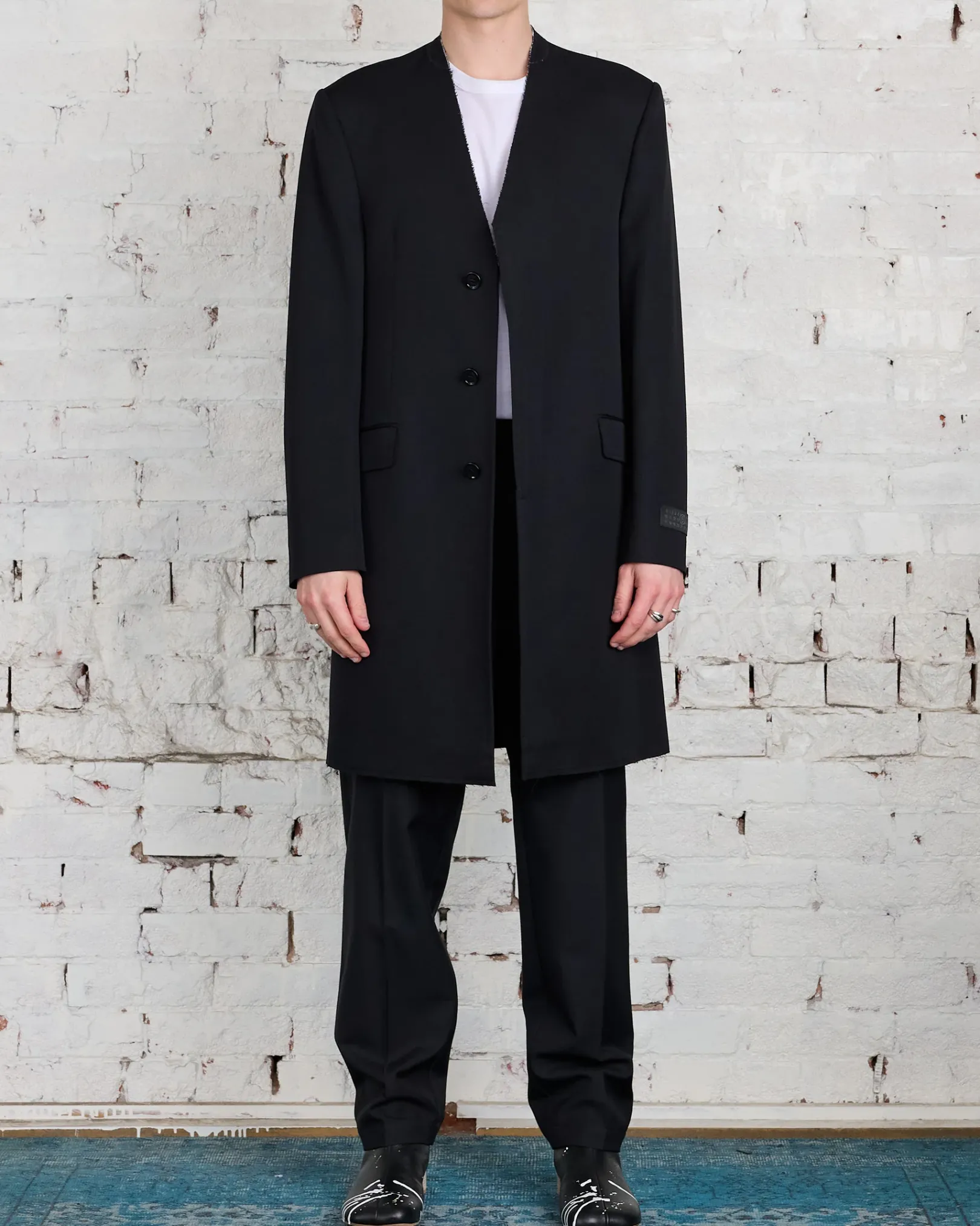 Online MM6 Maison Margiela Raw Edge Jacket Black