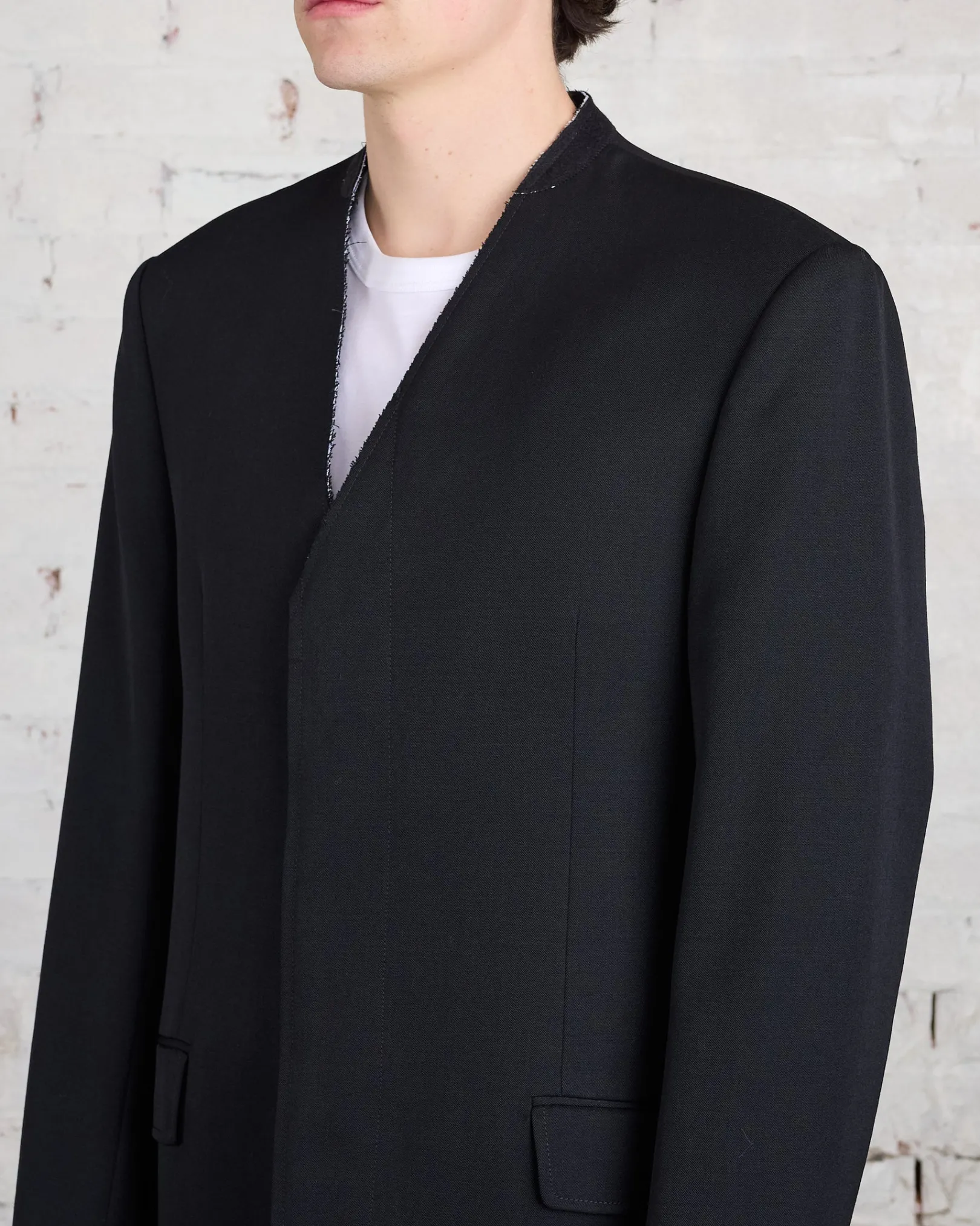 Online MM6 Maison Margiela Raw Edge Jacket Black