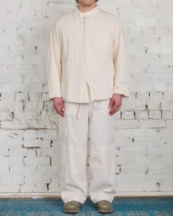 Outlet nanamica Band Collar Jacket Ecru