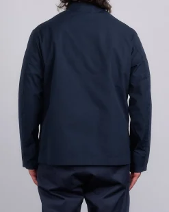 Clearance nanamica Band Collar Weather Cloth Jacket Navy