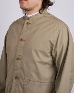 Clearance nanamica Band Collar Weather Cloth Jacket Taupe