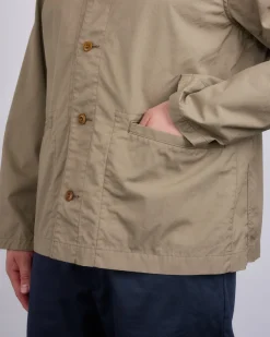 Clearance nanamica Band Collar Weather Cloth Jacket Taupe