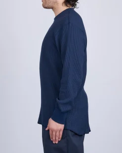 Discount nanamica Crew Neck Thermal Long Sleeve Navy