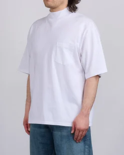 Clearance nanamica Mock Neck Coolmax T-Shirt Off White