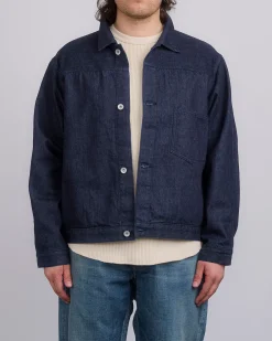 Outlet nanamica Short Denim Slub Yarn Jacket Indigo