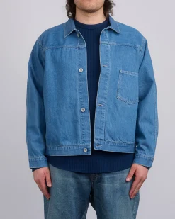 Online nanamica Short Denim Slub Yarn Jacket Light Indigo