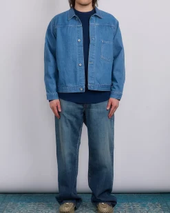 Online nanamica Short Denim Slub Yarn Jacket Light Indigo