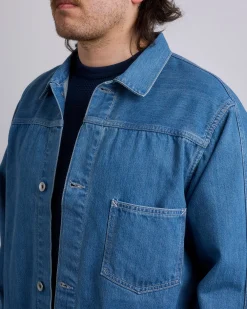 Online nanamica Short Denim Slub Yarn Jacket Light Indigo