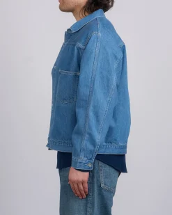 Online nanamica Short Denim Slub Yarn Jacket Light Indigo